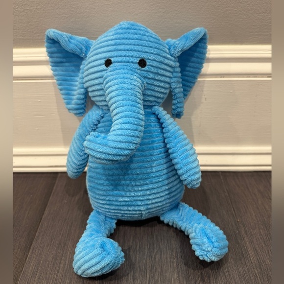 Other - Like New Blue Corduroy Elephant Tough Plush Dog Pet Toy